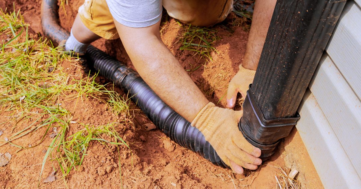 installing drainage system to enhance waterproofing of the basement